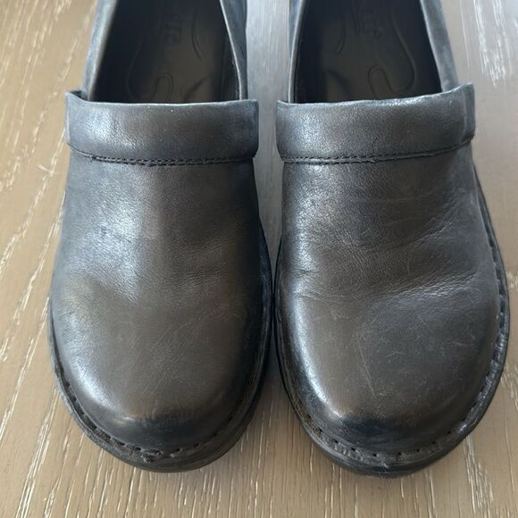 Born Women's Black Leather Mules Clogs Slip On Shoes Platform Casual Work Size 8 - Picture 10 of 12